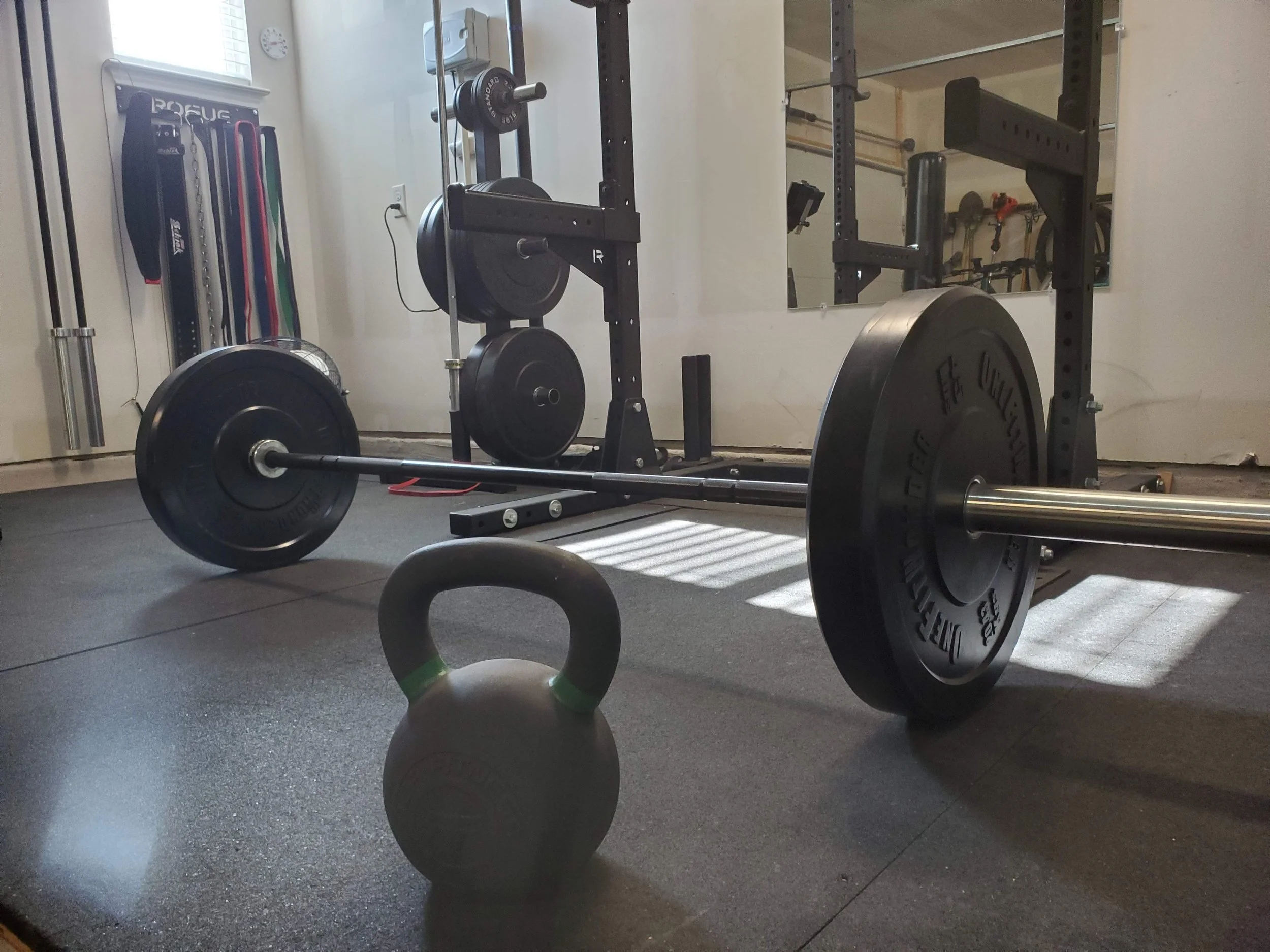 Garage Gym Workout Barbells and Kettlebells Day1Strength